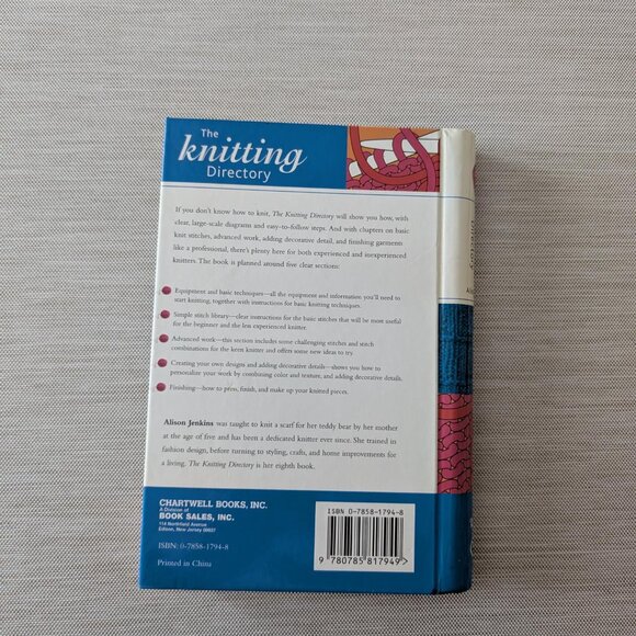 The Knitting Directory Spiral-bound – Alison Jenkins - Never Read - EUC - Book - Picture 7 of 7
